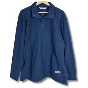 Outdoor Research Men’s Trail Mix Snap Pullover Large Waffle Fleece Blue